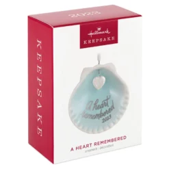 Hallmark A Heart Remembered 2023 Porcelain Ornament -Hallmark Shop A Heart Remembered Seashell Keepsake Ornament 1799QHX3037 04