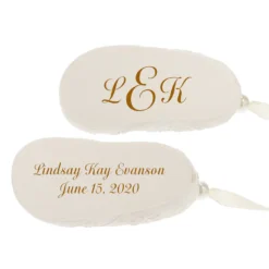 Baby's First Christmas Monogram Booties Porcelain Personalized Ornament -Hallmark Shop Babys First Christmas Monogram Booties Porcelain Personalized Ornament 2299QHE1924B2 07