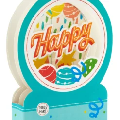 Hallmark All The Happiness Snow Globe Musical 3D Birthday Card With Motion -Hallmark Shop Balloons Snow Globe Musical Motion 3DBirthday Card 1299WDR1212 04