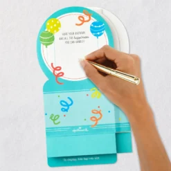 Hallmark All The Happiness Snow Globe Musical 3D Birthday Card With Motion -Hallmark Shop Balloons Snow Globe Musical Motion 3DBirthday Card 1299WDR1212 06