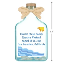 Hallmark A Day At The Beach Sun & Waves Personalized Text Ornament -Hallmark Shop Beach Glass Bottle Personalized Christmas Ornament 2499QHE2118B1 03
