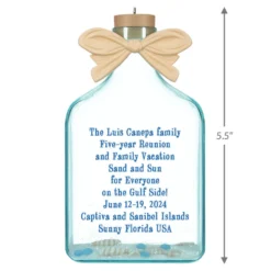 Hallmark A Day At The Beach Personalized Text Ornament -Hallmark Shop Beach Glass Bottle Personalized Christmas Ornament 2499QHE2118B2 03