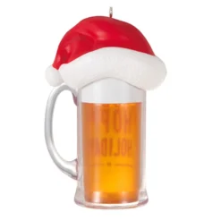 Hallmark Hoppy Holidays Ornament -Hallmark Shop Beer Mug With Santa Hat Keepsake Ornament 1799QGO2847 06