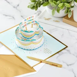 Hallmark Celebrating You Cake 3D Pop-Up Birthday Card -Hallmark Shop Birthday Cake 3D PopUp Birthday Card 1299LAD2895 08