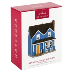 Hallmark Nostalgic Houses And Shops Special Edition 2023 Ornament -Hallmark Shop Blue Clapboard House Keepsake Ornament 2599QXE3309 04
