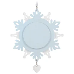Hallmark Our First Christmas Together Snowflake 2023 Photo Frame Ornament -Hallmark Shop BlueWhite Snowflake Picture Frame Keepsake Ornament 1699QGO2879 06