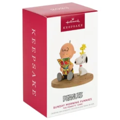Hallmark The Peanuts® Gang Sunday Morning Funnies Ornament -Hallmark Shop Charlie Brown Reading Comics Keepsake Ornament 2199QXI7039 04