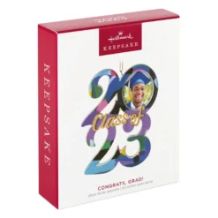 Hallmark Congrats, Grad! 2023 Ceramic Photo Frame Ornament -Hallmark Shop Class of 2023 Picture Frame Keepsake Ornament 1999QHX3089 04