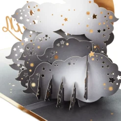 Hallmark Crescent Moon 3-D Pop-Up Halloween Card -Hallmark Shop Crescent Moon and Bats 3D PopUp Halloween Card 1299IEH3001 05
