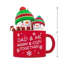 Hallmark Dad & Me Hot Cocoa Mug 2023 Ornament -Hallmark Shop Dad Me Snowmen in Mug Keepsake Ornament 1599QGO2579 03