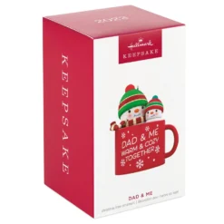 Hallmark Dad & Me Hot Cocoa Mug 2023 Ornament -Hallmark Shop Dad Me Snowmen in Mug Keepsake Ornament 1599QGO2579 04