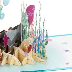 Hallmark Disney The Little Mermaid Wishing You Happiness 3D Pop-Up Card -Hallmark Shop Disney The Little Mermaid Ariel 3D PopUp Card for Her 1499LAD2902 05