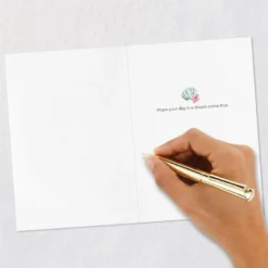 Hallmark Disney The Little Mermaid Ariel Happy Wish Quilled Paper Handmade Card -Hallmark Shop Disney The Little Mermaid Ariel Quilled Paper Card 1299LAD2858 06