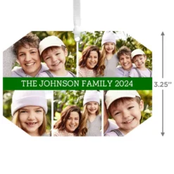 Hallmark Five-Photo Personalized Text And Photo Metal Ornament -Hallmark Shop FivePhoto Personalized Christmas Ornament 1OFM1001B6 03