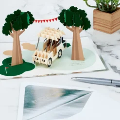 Hallmark Hope Your Day Is Good To A Tee Golf 3D Pop-Up Card -Hallmark Shop Golf Cart Pun Good Day 3D PopUp Card 5RZH1304 08
