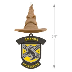 Harry Potter™ Sorting Hat Personalized Text Ornament, Hufflepuff™ -Hallmark Shop Harry Potter Sorting Hat Personalized Ornament Hufflepuff 2499QHE1883B8 03