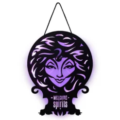 Hallmark Disney The Haunted Mansion Madam Leota Lighted Hanging Sign, 11x16 -Hallmark Shop Haunted Mansion Madame Leota Metal Sign With Light 1HGN1503 04