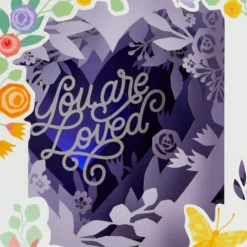 Hallmark You Are Loved 3D Pop-Up Musical Mother's Day Card With Light -Hallmark Shop Heart Flowers Music Light 3D PopUp Mothers Day Card 1099MEJ8026 04