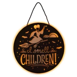 Hallmark Disney Hocus Pocus I Smell Children Porch Decor With Light -Hallmark Shop Hocus Pocus LightUp Metal Door Sign 1HGN1526 03