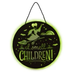 Hallmark Disney Hocus Pocus I Smell Children Porch Decor With Light -Hallmark Shop Hocus Pocus LightUp Metal Door Sign 1HGN1526 04