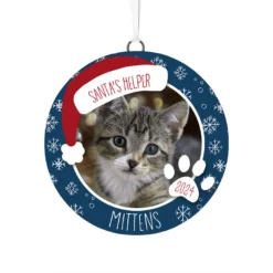 Hallmark Holiday Pet Personalized Text And Photo Ceramic Ornament