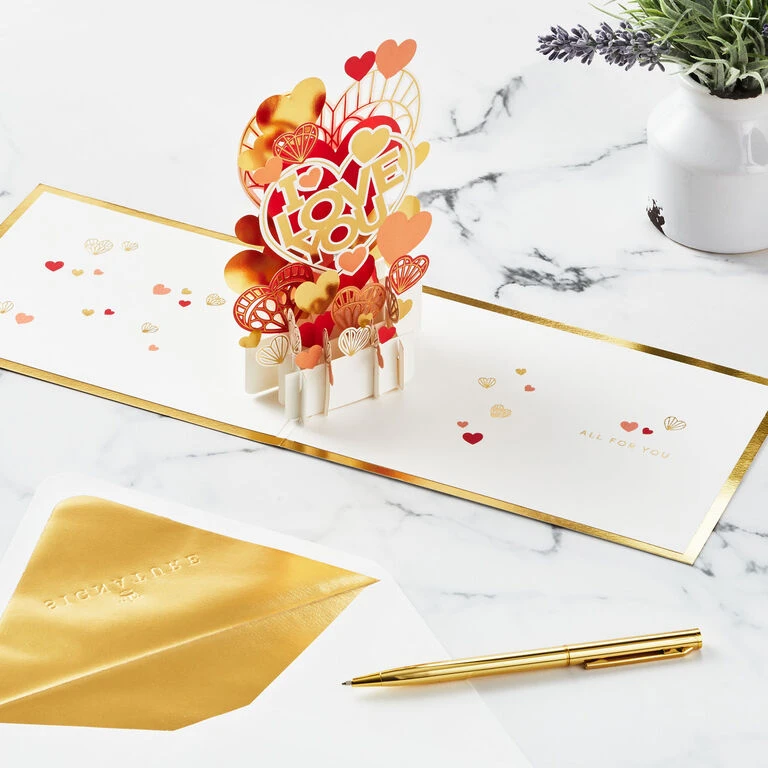 Hallmark All My Love Hearts 3D Pop-Up Love Card 6 Hallmark All My Love Hearts 3D Pop-Up Love Card - Image 6