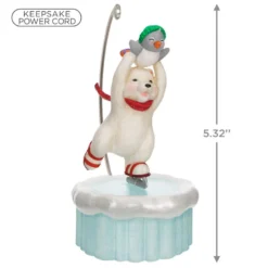 Hallmark Skating Snowball And Tuxedo Ornament With Motion -Hallmark Shop Ice Skating Polar Bear and Penguin Keepsake Ornament 3499QGO2677 03