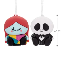 Better Together Disney Tim Burton's The Nightmare Before Christmas Jack And Sally Magnetic Hallmark Ornaments, Set Of 2 -Hallmark Shop Jack Skellington and Sally Christmas Ornaments 3HCM2400 03