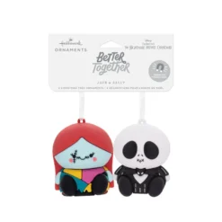 Better Together Disney Tim Burton's The Nightmare Before Christmas Jack And Sally Magnetic Hallmark Ornaments, Set Of 2 -Hallmark Shop Jack Skellington and Sally Christmas Ornaments 3HCM2400 04