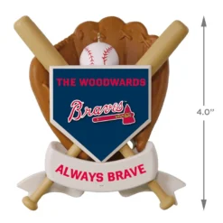 MLB Baseball Personalized Ornament, Braves™ -Hallmark Shop MLB Baseball Personalized Ornament Braves 2499QHE1913B100 04