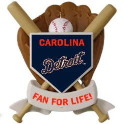 MLB Baseball Personalized Ornament, Tigers™ -Hallmark Shop MLB Baseball Personalized Ornament Tigers 2499QHE1913B103 03