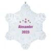 Hallmark Magic Sparkling Snowflake Block Text Personalized Ornament With Light