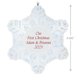 Hallmark Magic Sparkling Snowflake Script Text Personalized Ornament With Light -Hallmark Shop Magic Sparkling Snowflake Script Text Personalized Keepsake Ornament With Light 2999QHE2010B1 03