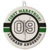 Marathon Ceramic Circle Personalized Ornament