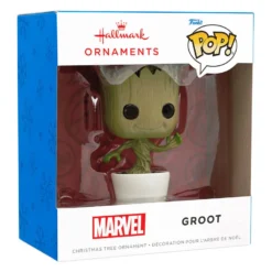Marvel Guardians Of The Galaxy Groot Funko POP!® Hallmark Ornament -Hallmark Shop Marvel Guardians of the Galaxy Groot Funko POP Christmas Ornament 3HCM1099 04