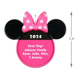 Hallmark Disney Minnie Mouse Ears Silhouette Text Personalized Ornament -Hallmark Shop Minnie Mouse Ears Shape Text Personalized Ornament 2499QHE1963B1 03