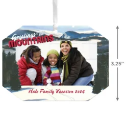 Hallmark Mountain Vacation Personalized Text And Photo Metal Ornament -Hallmark Shop Mountain Vacation Personalized Christmas Ornament 1OFM1001B9 03