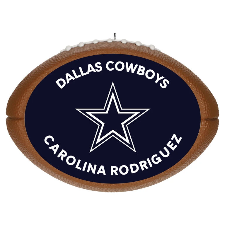Hallmark NFL Football Dallas Cowboys Text Personalized Ornament 1 Hallmark NFL Football Dallas Cowboys Text Personalized Ornament