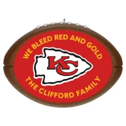 Hallmark NFL Football Kansas City Chiefs Text Personalized Ornament