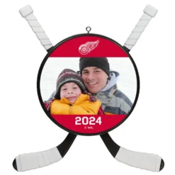NHL Hockey Personalized Photo Ornament, Detroit Red Wings®