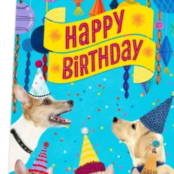 Hallmark 16" Party Cats And Dogs Jumbo Birthday Card From All -Hallmark Shop Party Cats Dogs Birthday Card From Us 1299CBG3004 04