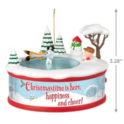 Hallmark The Peanuts® Gang Christmastime Is Here Musical Ornament With Motion -Hallmark Shop Peanuts Gang Ice Skating Keepsake Ornament 3999QXI7037 03