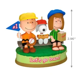 Hallmark The Peanuts® Gang Batter Up! Musical Ornament -Hallmark Shop Peanuts Gang Watching Baseball Keepsake Ornament 3299QXI7059 03