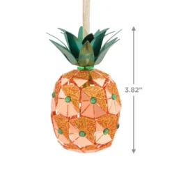 Pineapple Premium Metal Hallmark Ornament -Hallmark Shop Pineapple Metal Christmas Ornament 1HDL2146 03