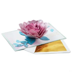 Hallmark The Special Place You Will Always Hold In My Heart Love Card -Hallmark Shop Pink Lotus Flower 3D PopUp Love Card for Her 1299LAD2887 03