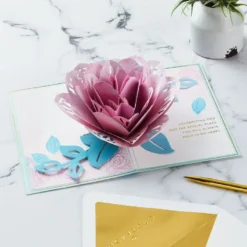 Hallmark The Special Place You Will Always Hold In My Heart Love Card -Hallmark Shop Pink Lotus Flower 3D PopUp Love Card for Her 1299LAD2887 07