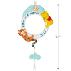Hallmark Disney Winnie The Pooh Baby's First Christmas 2023 Ornament -Hallmark Shop Pooh and Tigger Babys 1st Christmas Keepsake Ornament 1999QXD6577 03