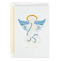 Hallmark Peace On Earth Angel Quilled Paper Handmade Christmas Card