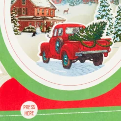 Hallmark Red Truck Snow Globe Musical 3D Pop-Up Christmas Card With Motion -Hallmark Shop Red Truck Snowglobe 3D PopUp Music Motion Christmas Card 1299XOD9992 05