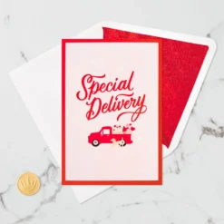 Hallmark Special Delivery 3D Pop-Up Valentine's Day Card -Hallmark Shop Red Truck With Flowers 3D PopUp Valentines Day Card 1299IAV6066 06